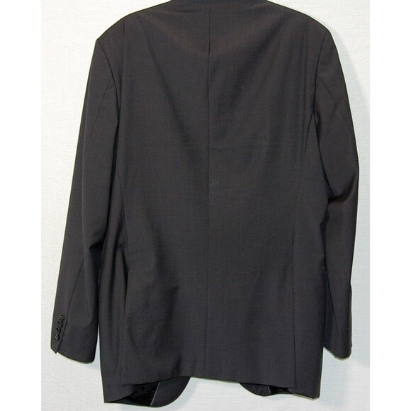 Hugo Boss Mens Blazer Sport Coat 2 button Super 100s Wool Gray Size 44L EUC - Picture 2 of 4